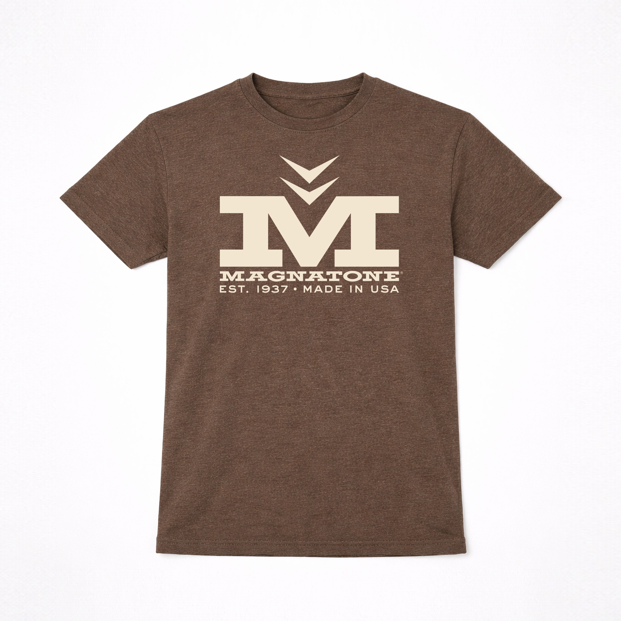 Magnatone M Logo Tee – Heather Brown
